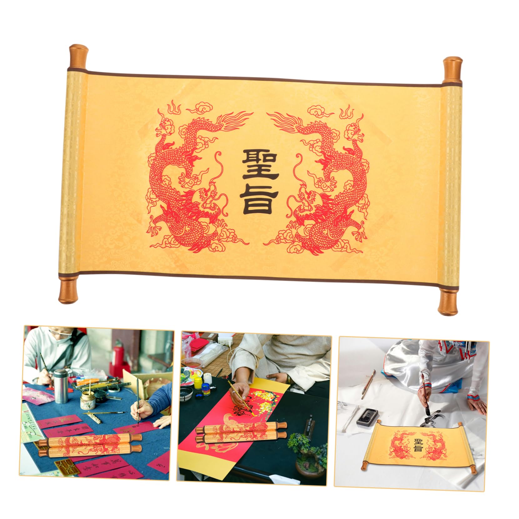 PRETYZOOM 5 Piezas Pergamino Imperial Decorar Rollo De Estilo Tradicional Pergamino Decorativo Accesorio De Cosplay del Pergamino Antiguo Asiático Pergaminos del Festival Material