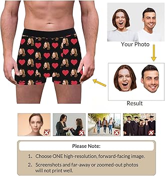 Naispanda Mutande Personalizzate Uomo Boxer Slip,Viso Personalizzato Da Fidanzata Con Foto - Foto 4