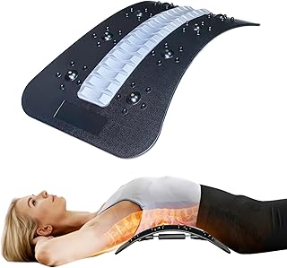 Back Stretcher, Back Stretcher for Lower Back Pain Relief, Spine Stretchers with Magnetic Massage, Adjustable Lumbar Support,Board for Waist & Back Cracking Device, Travel Accessories, Supports 220lbs