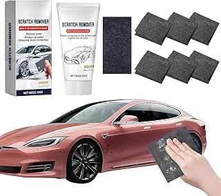 Chiffon Nano Éliminateur de Rayures Voiture 2025, Kit Réparation Rayures avec 6 Lingettes Nano & Pâte Polissage 60g, Réparation Éraflures Légères sans Polissage, Restaure Brillance Peinture Auto