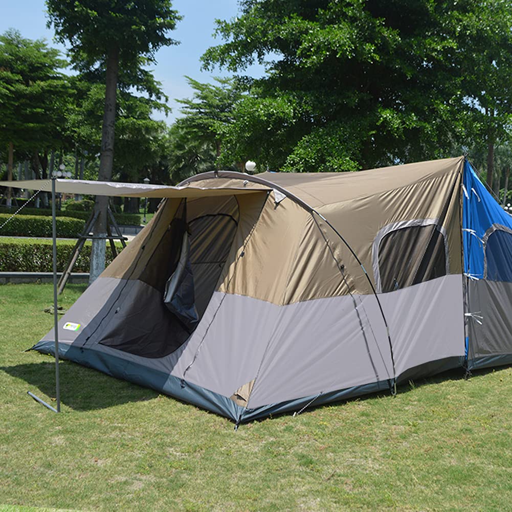Tente de camping 8-10 personnes familiale et imperméable grand dôme pliable - 6