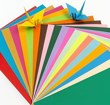 100 Sheets A4 Coloured Paper, Double Sided Pastel Origami Craft Paper, 20 Colours for Boys and Girls Art & Craft Projects - 297mm x 210 mm
