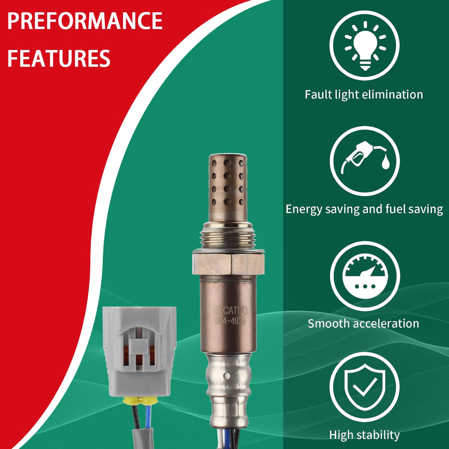 O2 Oxygen Sensor Heated Air Fuel Ratio Compatible with Mazda 3 2014-2018 Mazda 6 2014-2021 2.0L 2.5L Replace# 234-4939