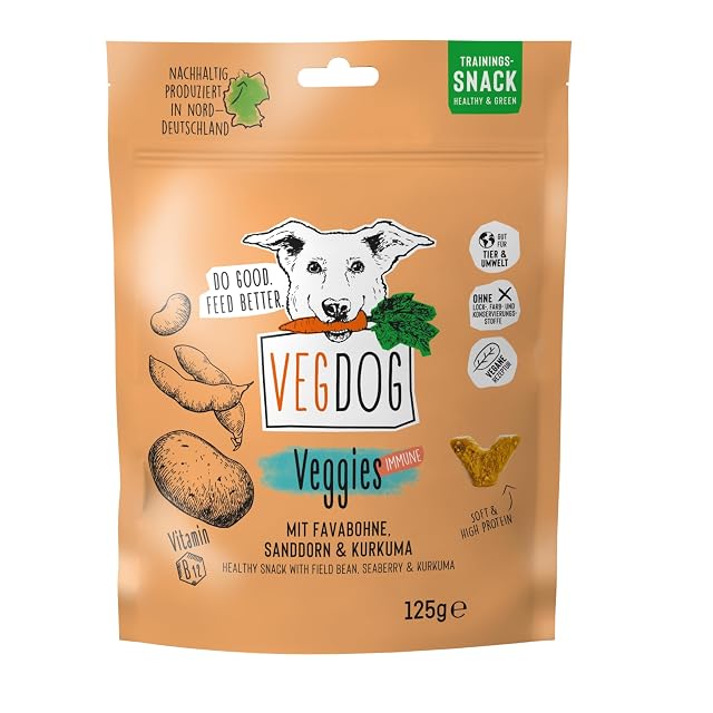 Foto 2 de 8 de VEGDOG Veggies Immune - Snack hipoalergénico para perros (10 x 125 g)