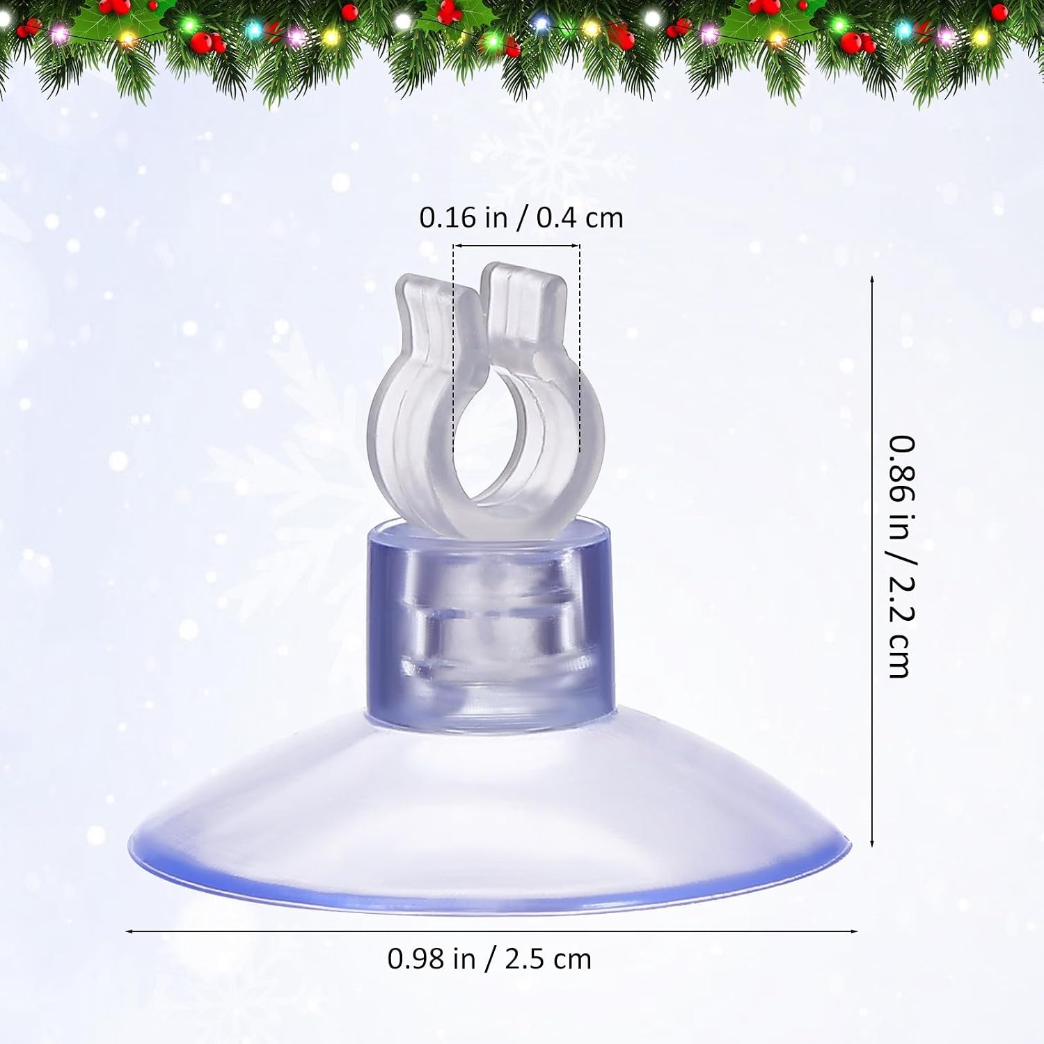20pcs Plastic Suction Cup Light Holders with Strong Suction Power and Multifunctional Design for Hanging Mini Lights and Aquarium Decorations