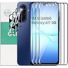 for Samsung Galaxy A17 5G Screen Protector with Camera Lens Protector, 9H Hardness Anti-Scratch Tempered Glass flim, Case Friendly, Anti-Fingerprint,Anti-Scratch 3+3 PACK