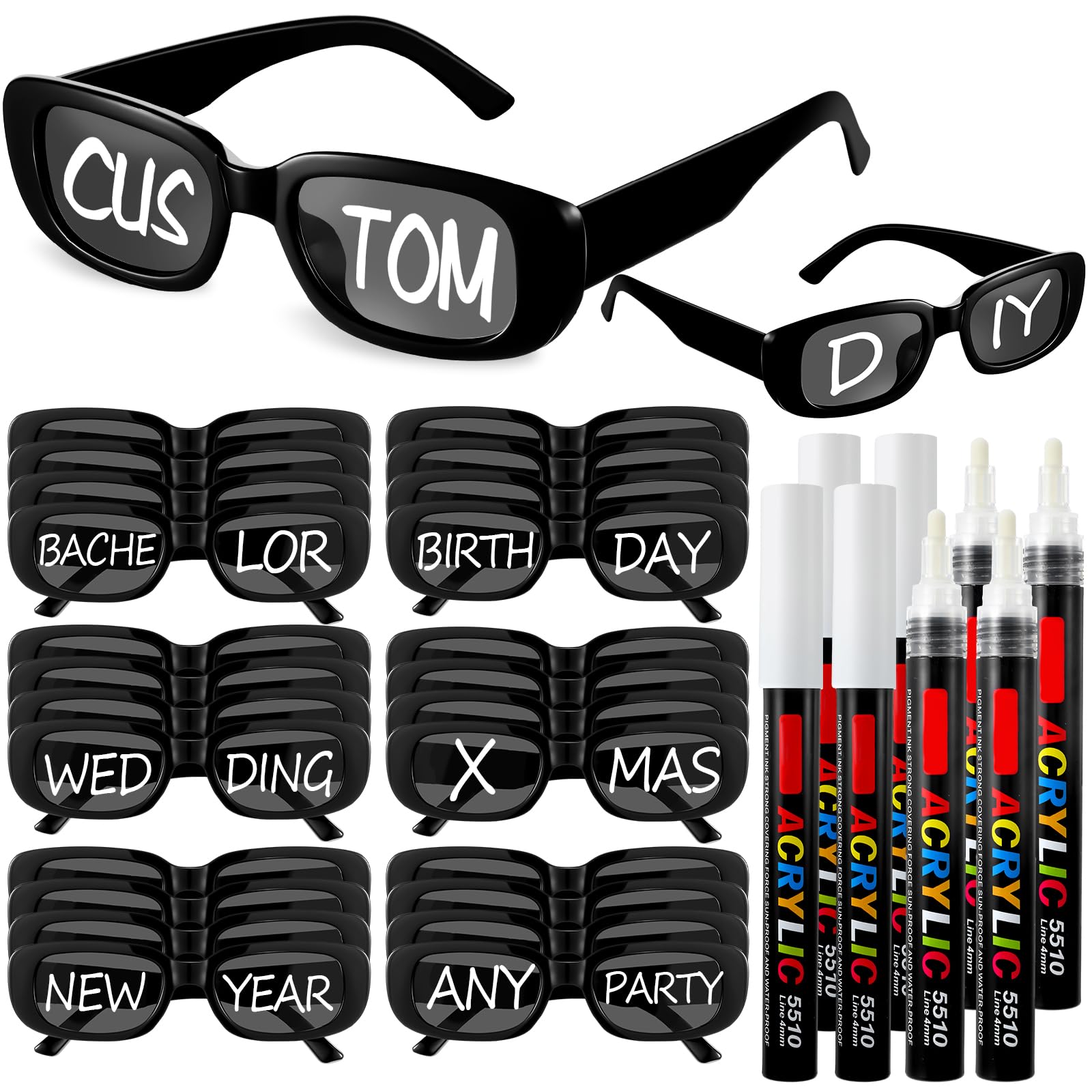 Flutesan Personalized Rectangle Sunglasses