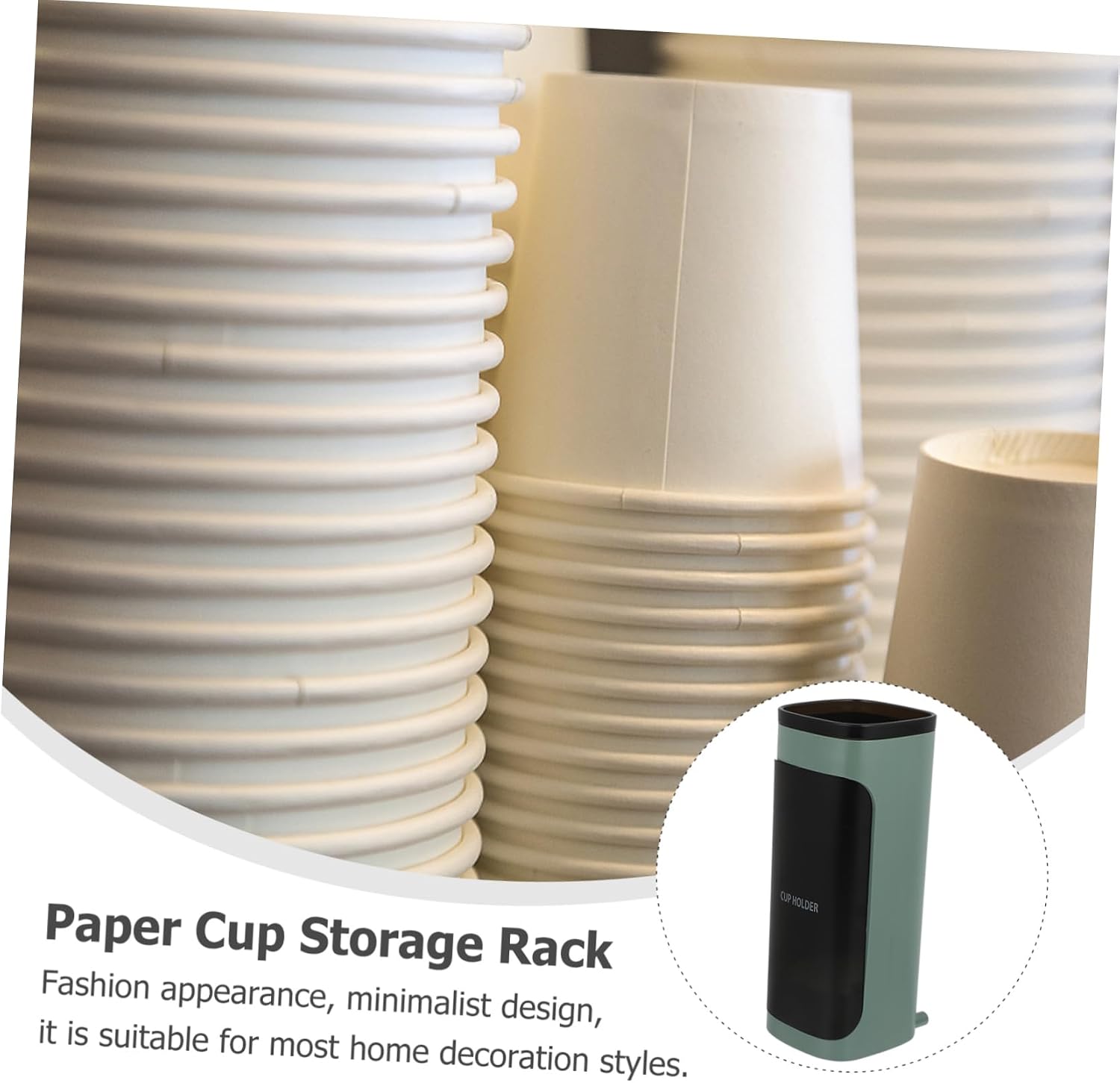 Wall-mounted Cup Dispenser for Paper Cups Easy Installation with Adhesive Stickers Space-saving Storage Rack for Office and Home Use Single Green Holder