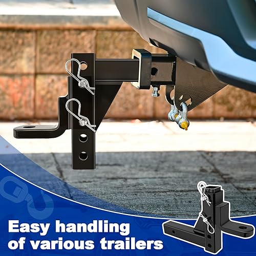 Miniatura 3 de Enganche ajustable, enganche de remolque ajustable de 2.5 pulgadas, enganche de remolque para camiones, remolque, automóviles, enganche de remolque