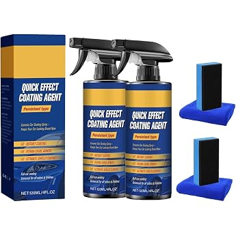 Car Coating Spray Quick Effect Coating Agent 3-in-1 High Protection Fast Car Coating Spray that Combines Repair Protection and Brightening 2 Pieces