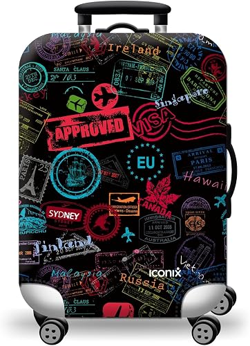 Iconix Printed Luggage Protector Cover - Jetsetter - M