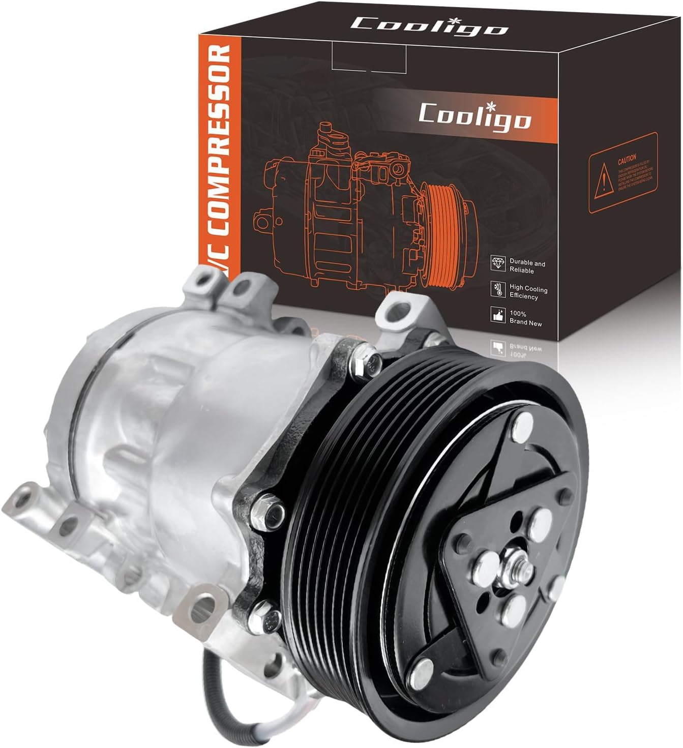 CO4785C AC Compressor w/Clutch Compatible With Dodge Ram 1500 2500 3500 1994-2002, Durango 98-01 Dakota 94-01 Ram 4000 95-02 Ramcharger 94-96 99-01，Replaces 04849040A 55055540AC 04849040AD 55055540