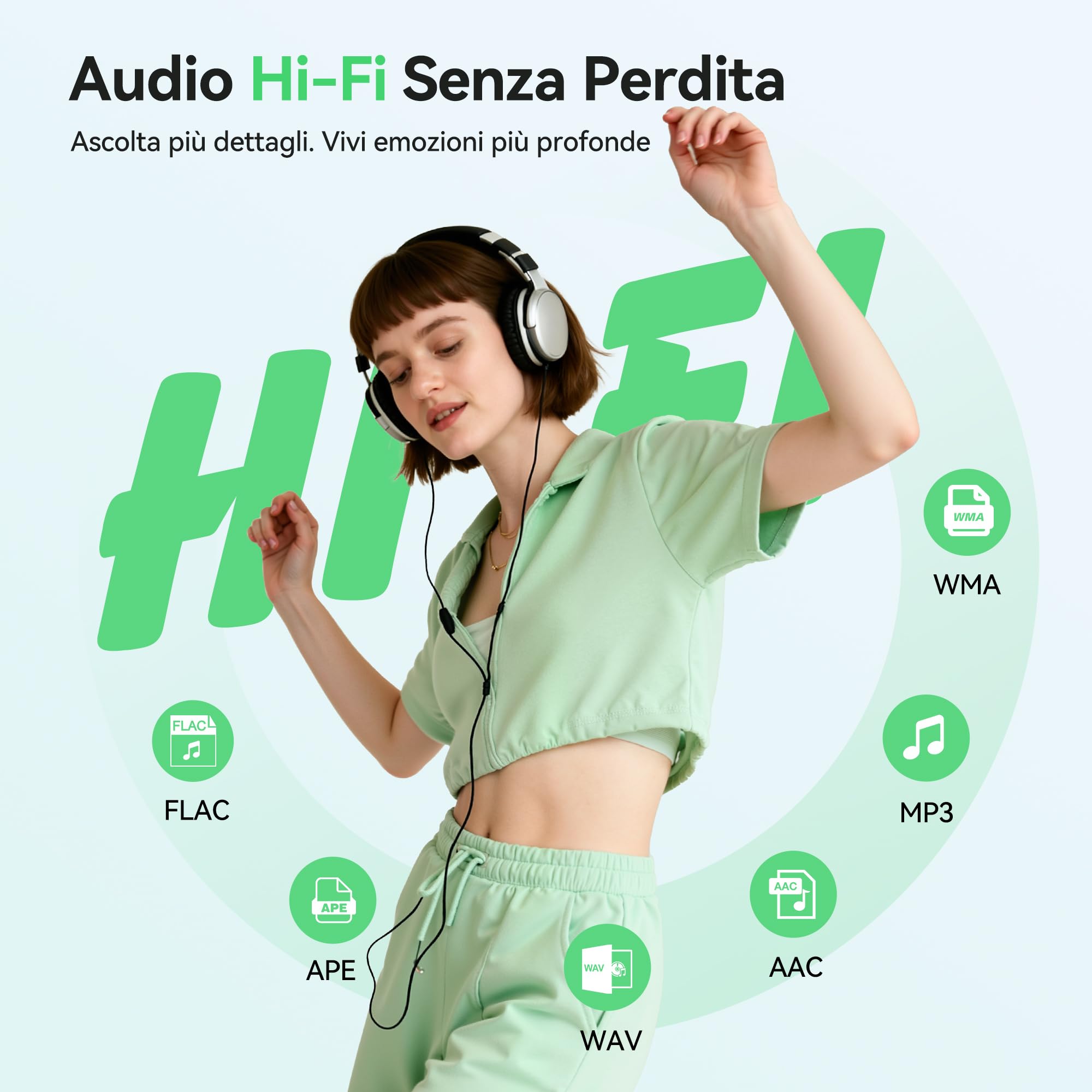 AGPTEK Nuovo MP3 Bluetooth 5.4, Senza Memoria, 1,8'' Lettore in Metallo con Tasti Tattili Retroilluminati, Suono HiFi con Altoparlante Radio, Portatile fino a 128GB (0GB)