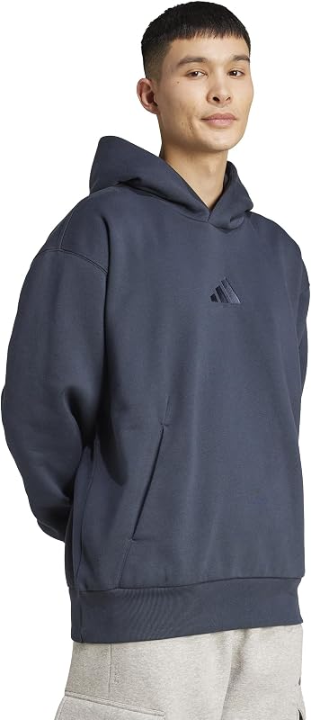 adidas Men's All SZN Fleece Hoodie, Aurora Ink, Medium image 3