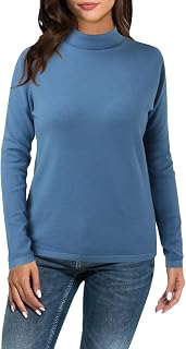 2025 - Mujeres Casual Color Sólido Piso Camiseta Delgado Cuello Alto Punto Mangas Largas Top Ropa Interior Funcional Conjunto Mujer