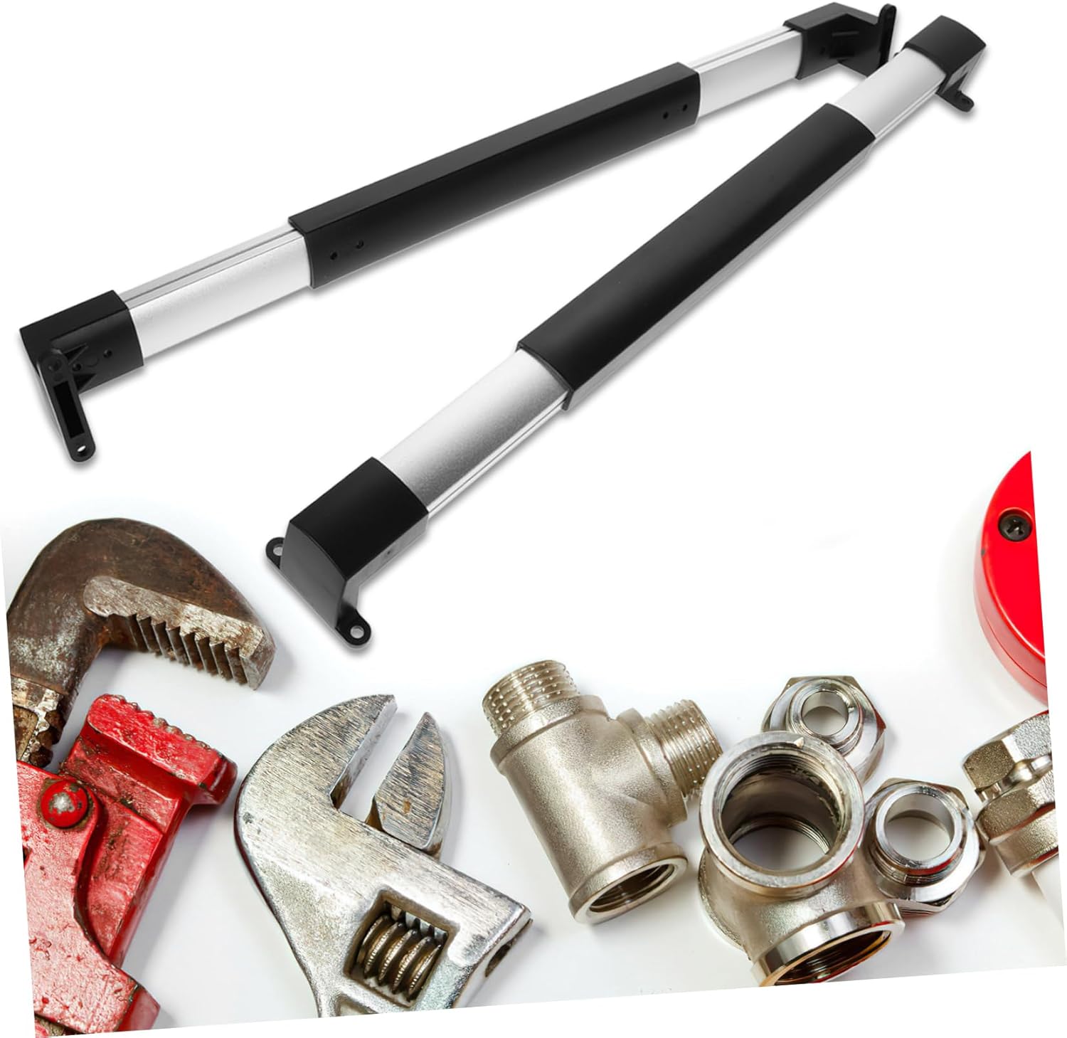 1Set Adjustable Rv Screen Door Handle Grab Bar Slip Support Bar for Camper Trailer Door Replacement Durable Construction Modern Elegant Design