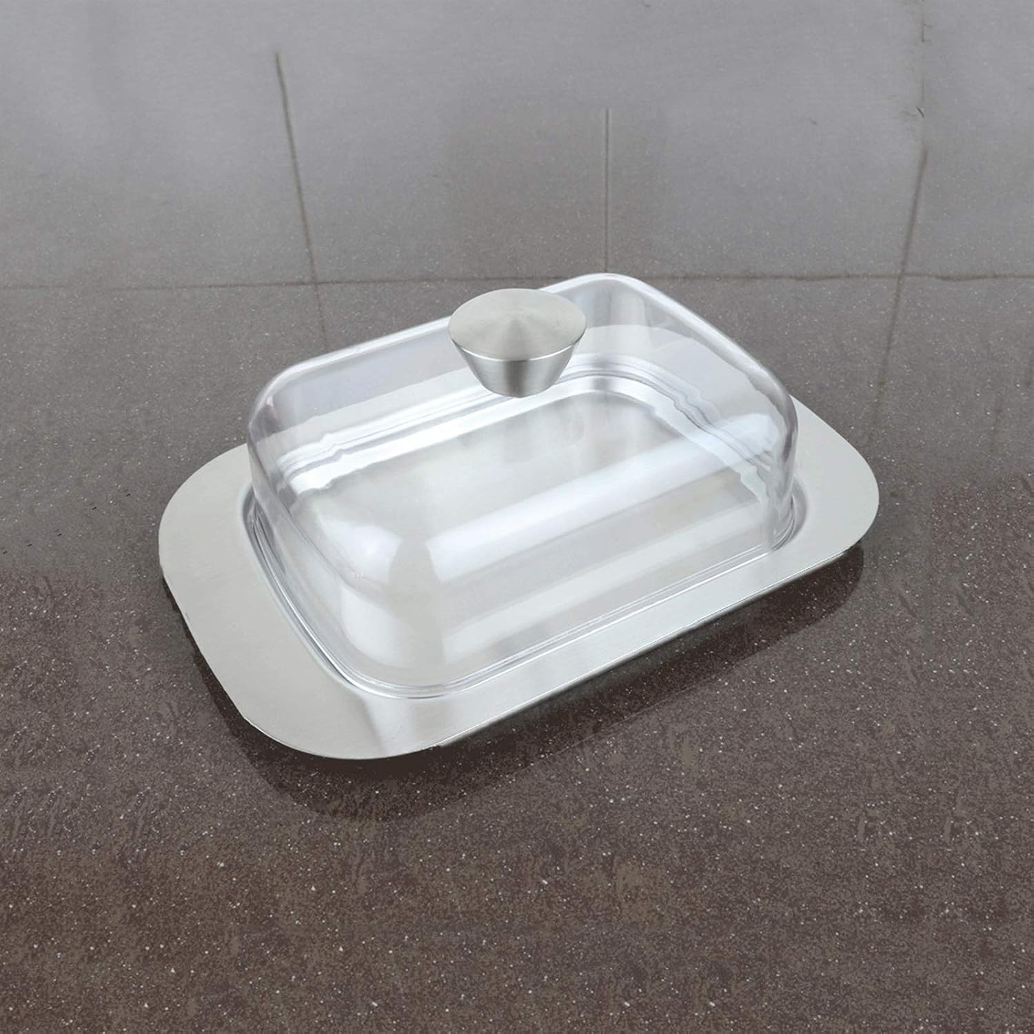 butter dish Stainless Steel Butter Dish, Butter Container with Lid, Can Be Used As Snack Dish, Cheese Box, Fresh-keeping Box, Multi-purpose Butter Rack Butter Plate (Color : C)