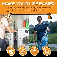 Vista 2 de Ezpik Herramienta de agarre plegable de 32 pulgadas para personas mayores, herramienta de agarre para ancianos, herramienta de alcance resistente