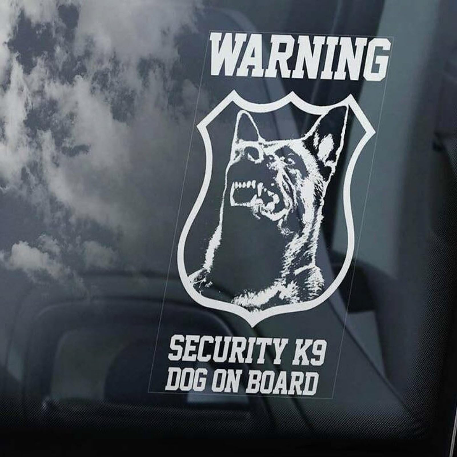 LMMIXEE Security K9 Dog on Board Car Window Sticker Belgian Malinois Mechelse Herder Security K9 Sign Decal Vinyl Die Cut Decals Funny Bumper Stickers Security K9 Dog Dog Owner Gift