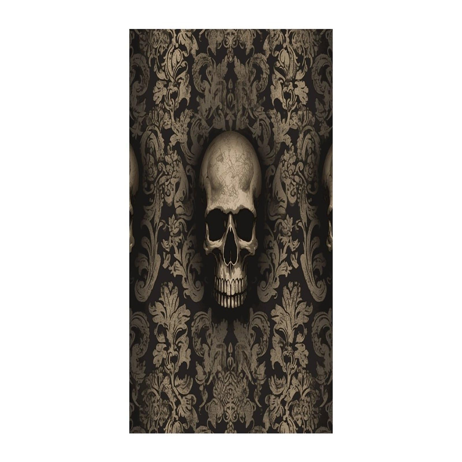 Fekiloot Style Gothic Wallpaper Skull Door Curtain Room Divider Curtains
