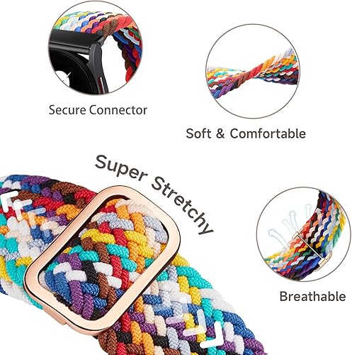 Miniatura 2 de Correas trenzadas de 0.77 pulgadas para Samsung Galaxy Watch 654 de 1.57 pulgadas, 1.73 pulgadas, Galaxy Watch 6 Classic de 1.77 y 1.65 pulgadas,