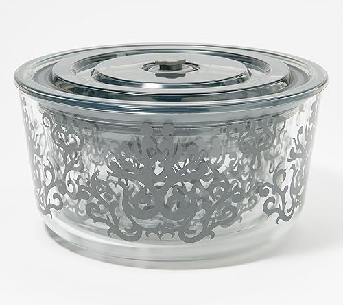 Miniatura 3 de Temp-tations - 3 piezas de panaderosalmacenamiento con 3 tapas ventiladas, anidación, recipientes de vidrio (arándano clásico)