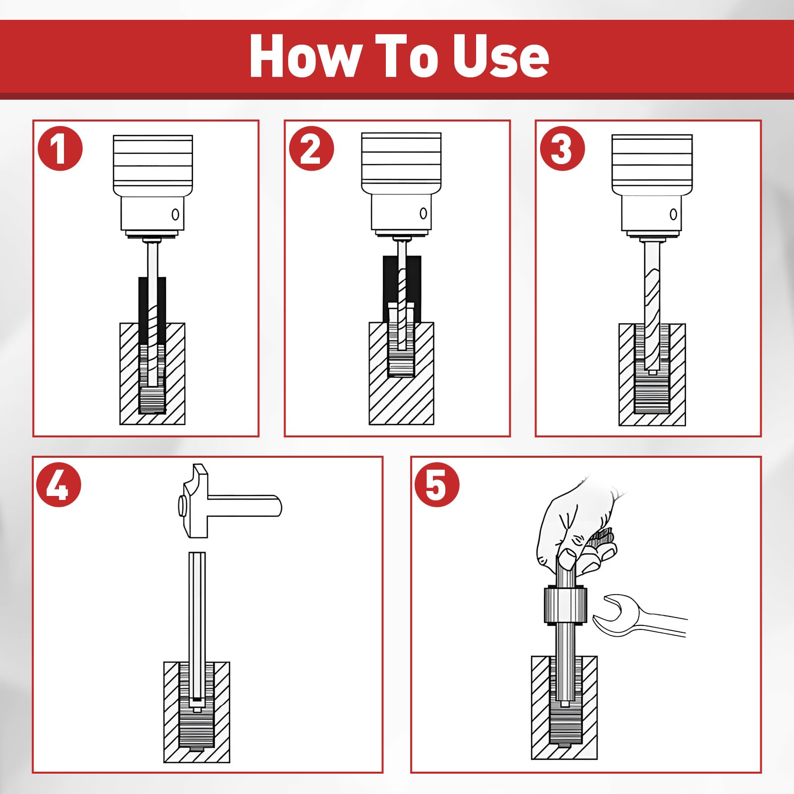 Yosoo Health Gear Kit de Extractor de Tornillos Rotos, Extractores de Tornillos y Brocas para Quitar Tornillos Dañados