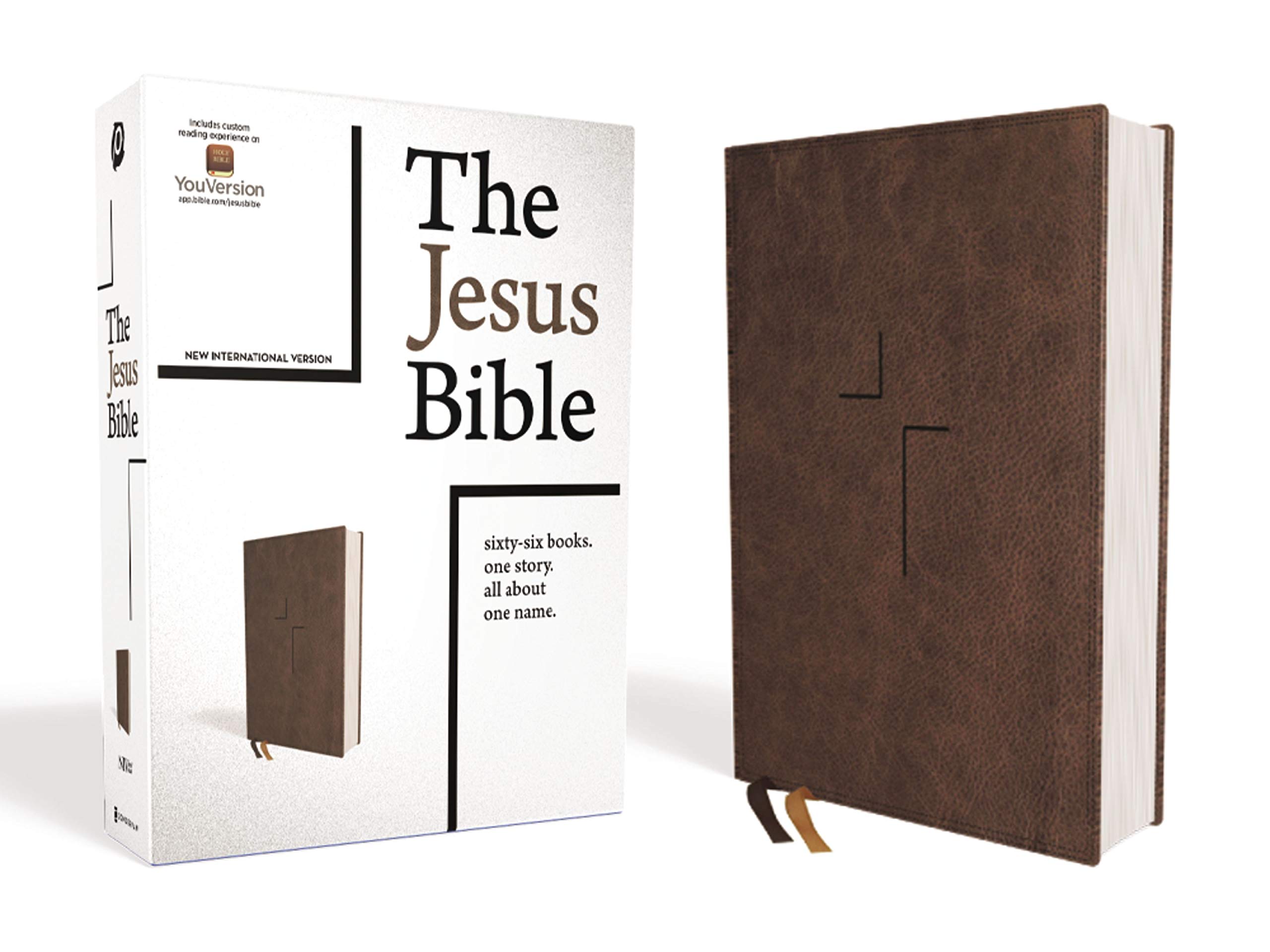 Holy Bible: The Jesus Bible, New International Version, Brown, Leathersoft, Comfort Print