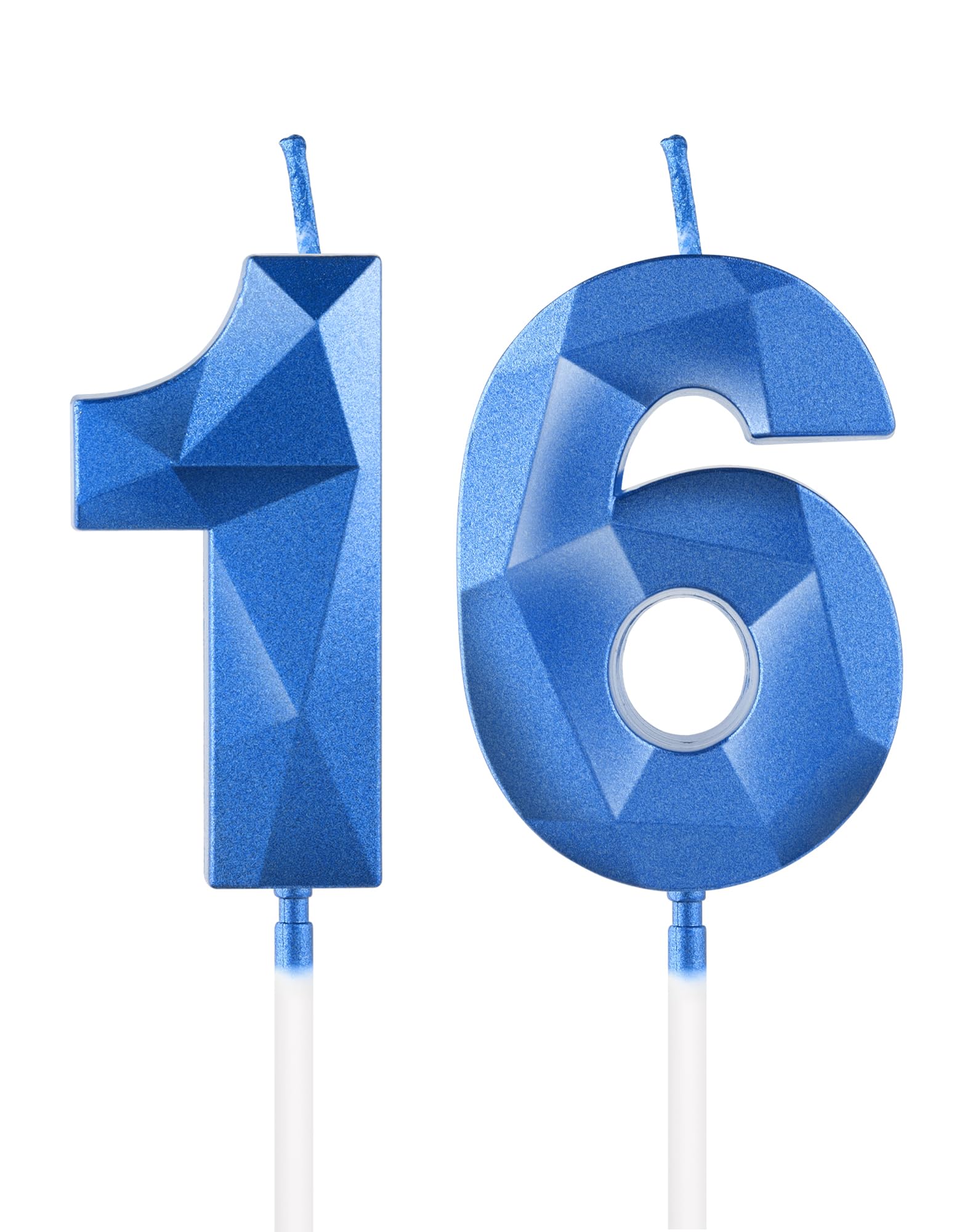 Royal Blue 13th Birthday Candles, 3D Number 13 Candle for Cake, Boy Girl 13th Birthday Decorations,Sapphire Candle Topper Blue Cake Decorations for Birthday Party Wedding Anniversary Supplies — view 102