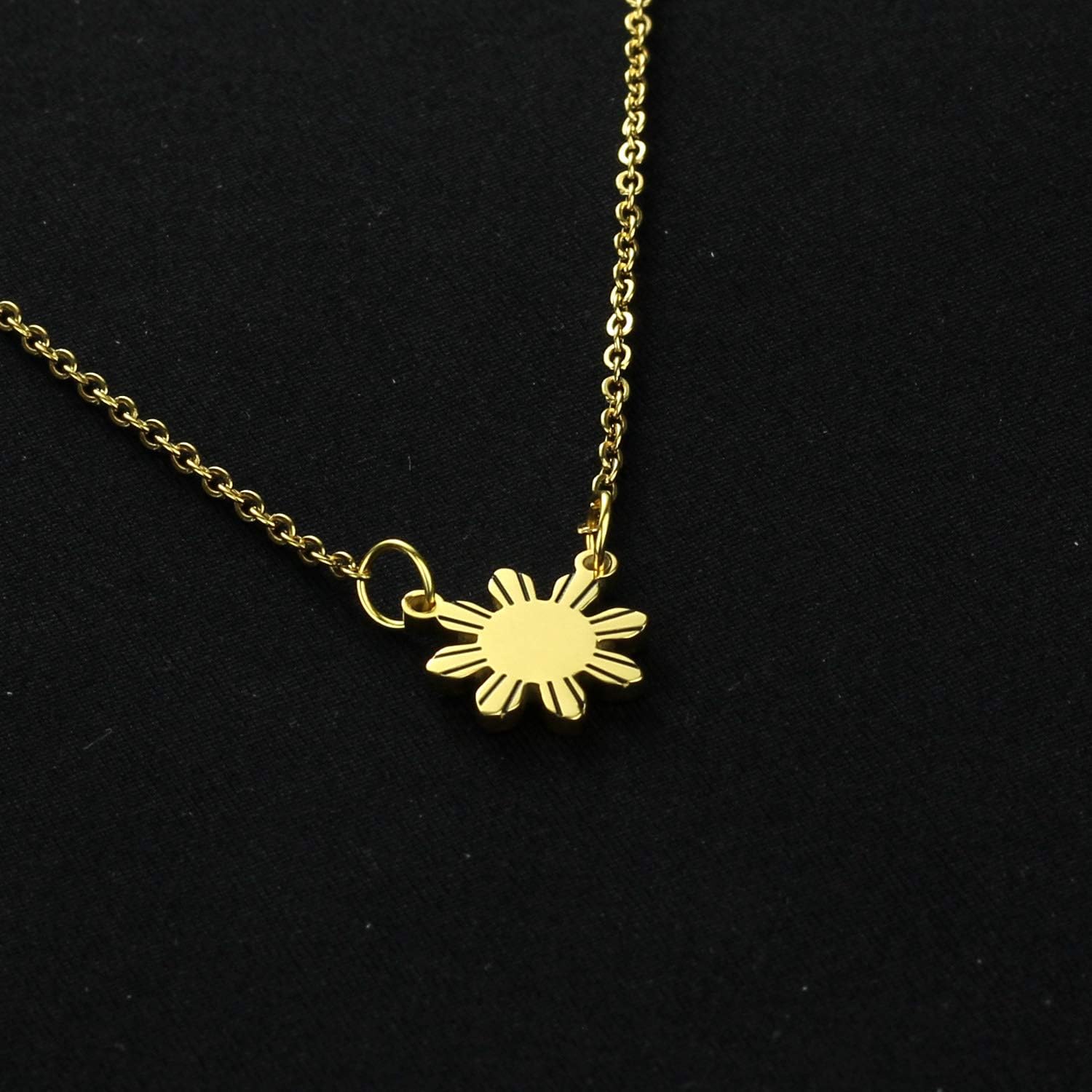 Kivosliviz Philippines Sun Necklace Philippines Jewelry Gift For Filipino Philippines star necklace Philippine Pride necklace