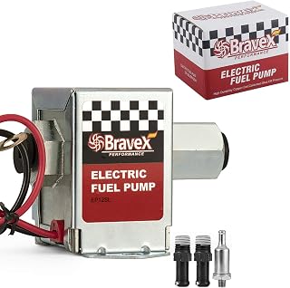 Bravex Inline Electric Fuel Pump Universal DC 12V Low Pressure 2.5-4 PSI Petrol Diesel (EP12S)