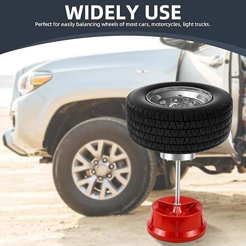 Miniatura 7 de BTSHUB Equilibrador de ruedas portátil con nivel de burbuja de alta resistencia para neumáticos de llanta apta para coches y camiones