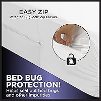 Vista 3 de Protect-A-Bed Funda de colchón esencial con cremallera Queen, parte superior 100% impermeable, resistente a los insectos, barrera de ácaros