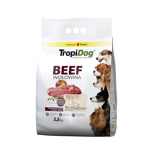 TROPIDOG Premium Adult Small Beef & Rice 2,5kg