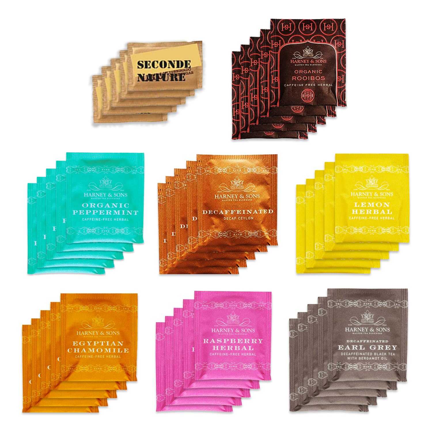 Harney & Sons – 7 Famous Decaffeinated Tea Sampler Collection, 35 Count
