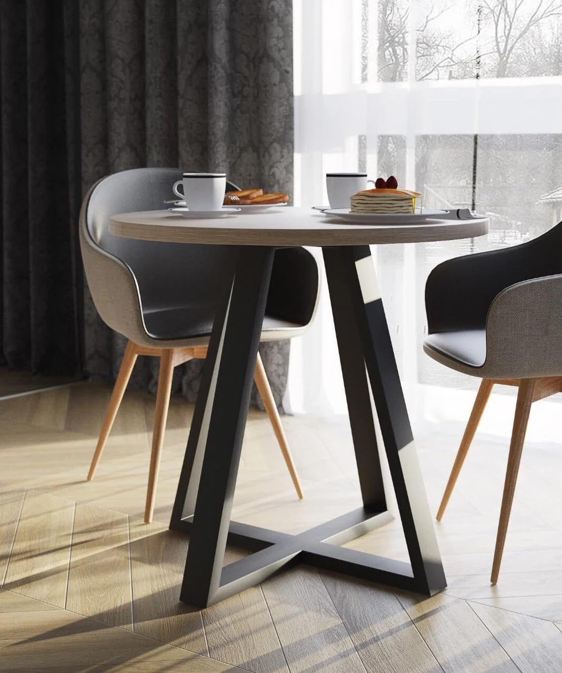 Photo 1 of ***LEGS ONLY***FUSHIAIPTC Metal Coffee Table Legs 28 Inch, Heavy Duty Dining Table Legs 800LBS with Suction Cups & Pre-Drilled Holes, Fits Glass Marble Wood Tops, for End Table, Coffee Table
