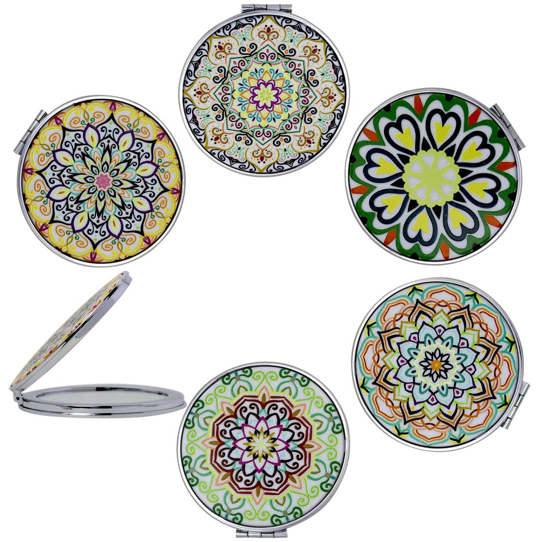 Petits miroirs compacts portables double face x2 : fini les retouches de maquillage ratées