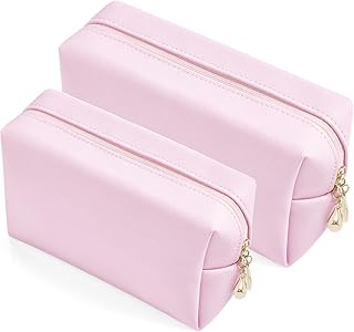 Juego de 2 bolsas de cosméticos de piel sinté...