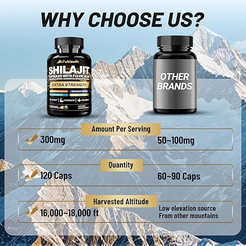 Miniatura 7 de Himalayan Shilajit para hombres, cápsulas orgánicas puras de Shilajit, con Ashwagandha, Ginkgo Biloba, apoyo inmunológico y energético, 120 cápsulas