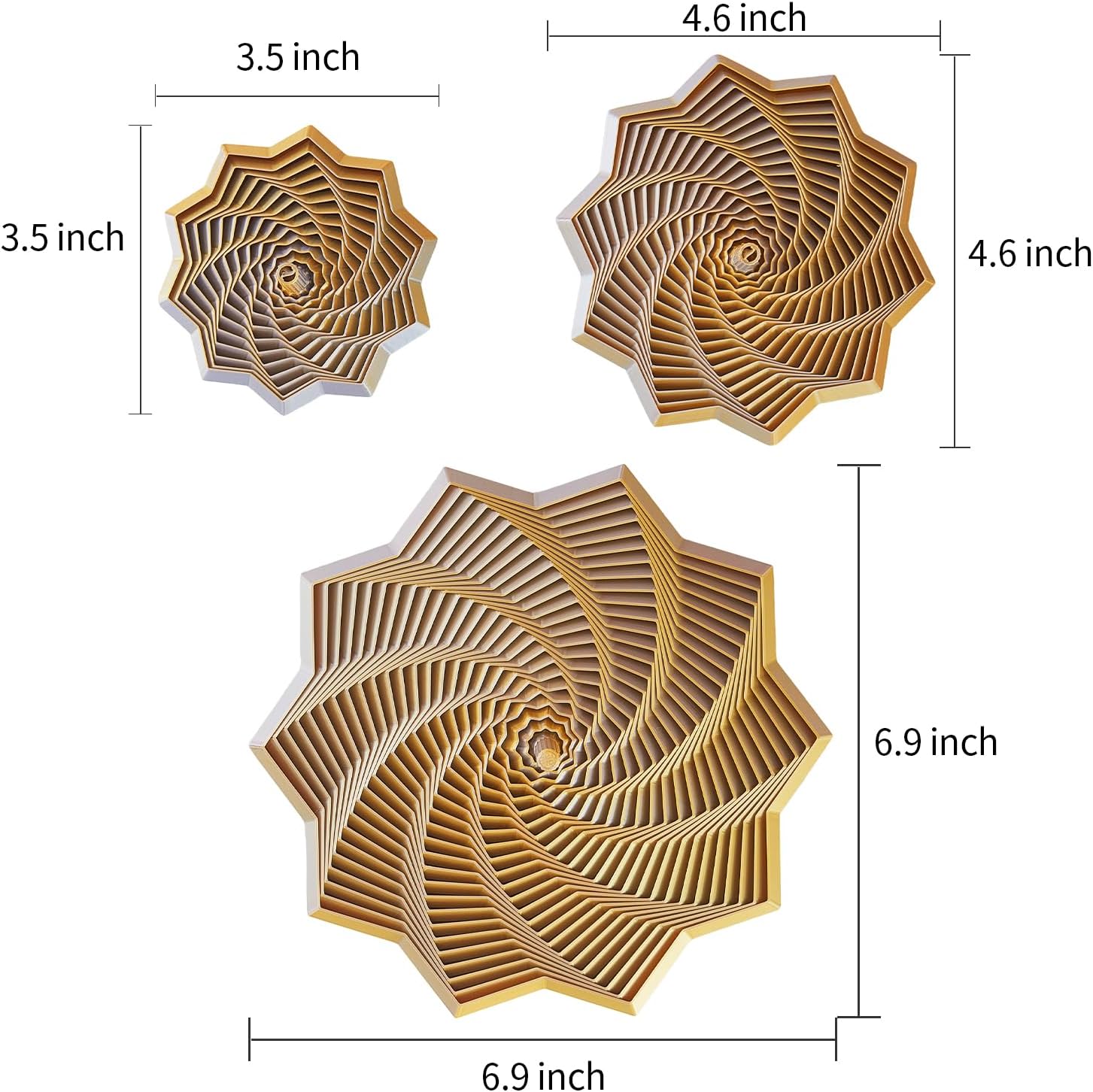 3D Expanded Sensory Fidget Star with Handle,Stress-Relief for Adults,Multi-Color Entertainment Pack for Mesmerizing Fun (Red-Yellow-Blue, Medium)