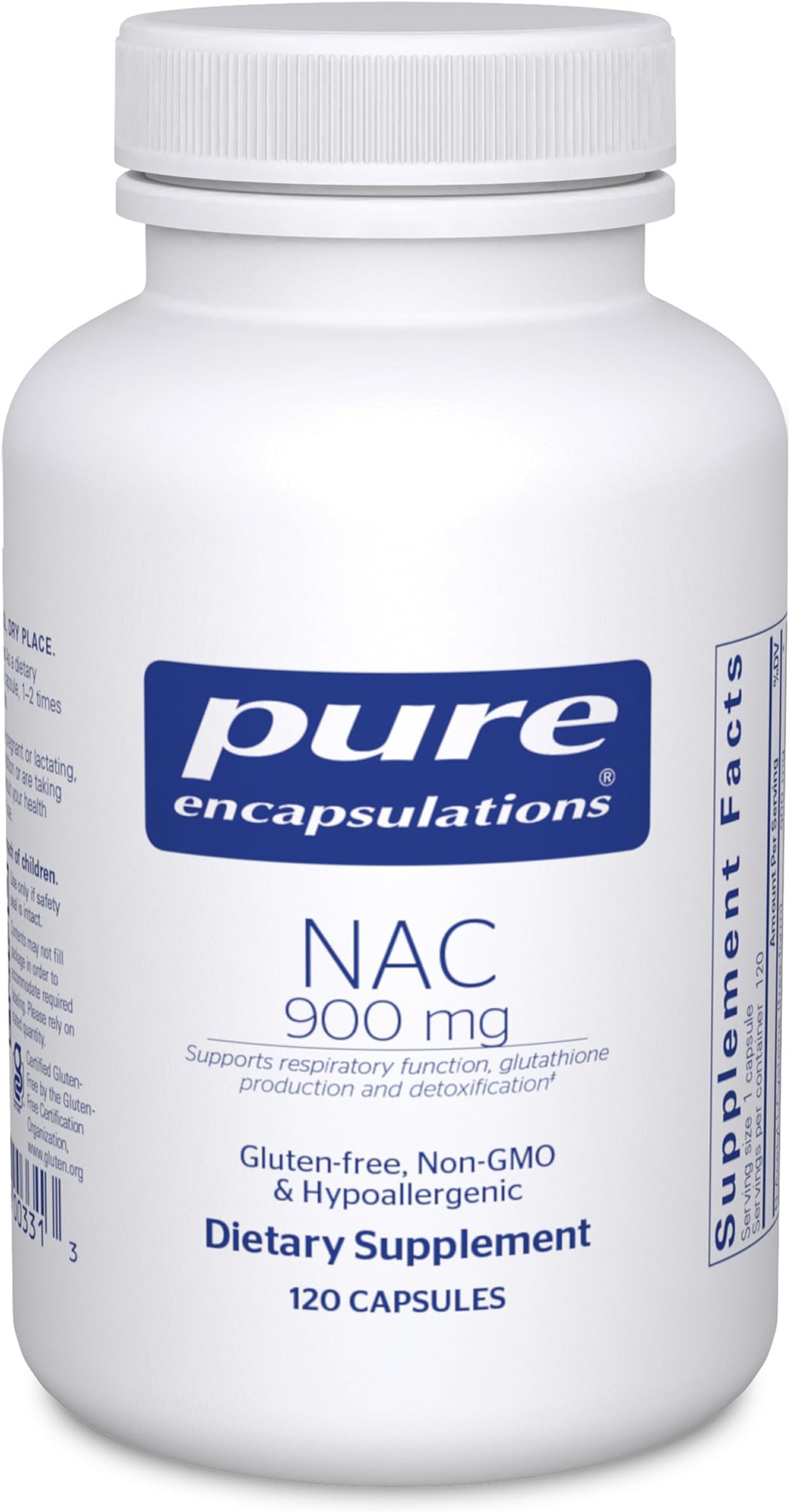 NAC 900 mg - N-Acetyl Cysteine Amino Acid Supplement for Lung & Immune Support, Liver & Antioxidants* - 120 Capsules