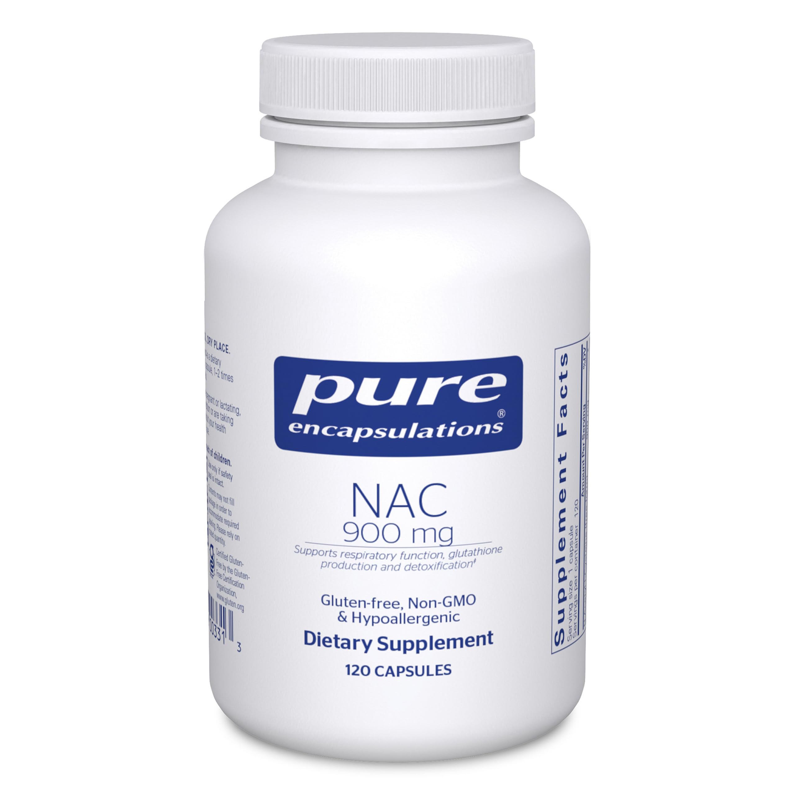 NAC 900 mg - N-Acetyl Cysteine Amino Acid Supplement for Lung & Immune Support, Liver & Antioxidants* - 120 Capsules