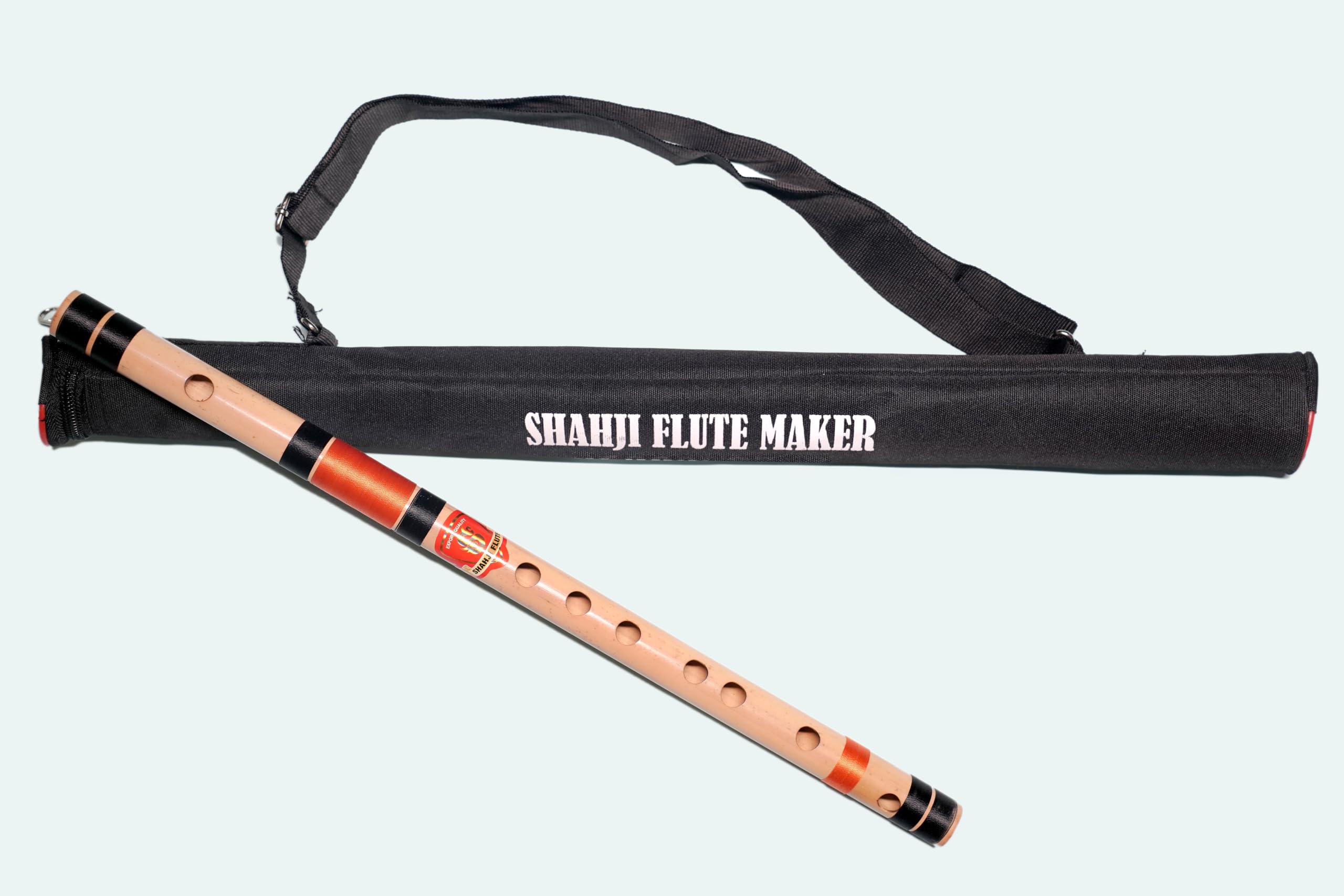 Shahji Flute Maker D Natural Bansuri – 17.5 Inch Middle Octave, Right-Handed Flute | Durable, Weatherproof, Bamboo-Like Sound for Professionals With PVC Case and Carry Bag-image-7