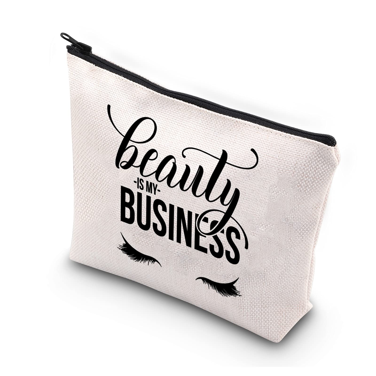 BDPWSS Beauty Is My Business Cosmetic Bag For Lash Girl Lash Boss Eyelashes Artist Zipper Pouch For Beautician Beauty Artist Hairdresser Cosmetology
