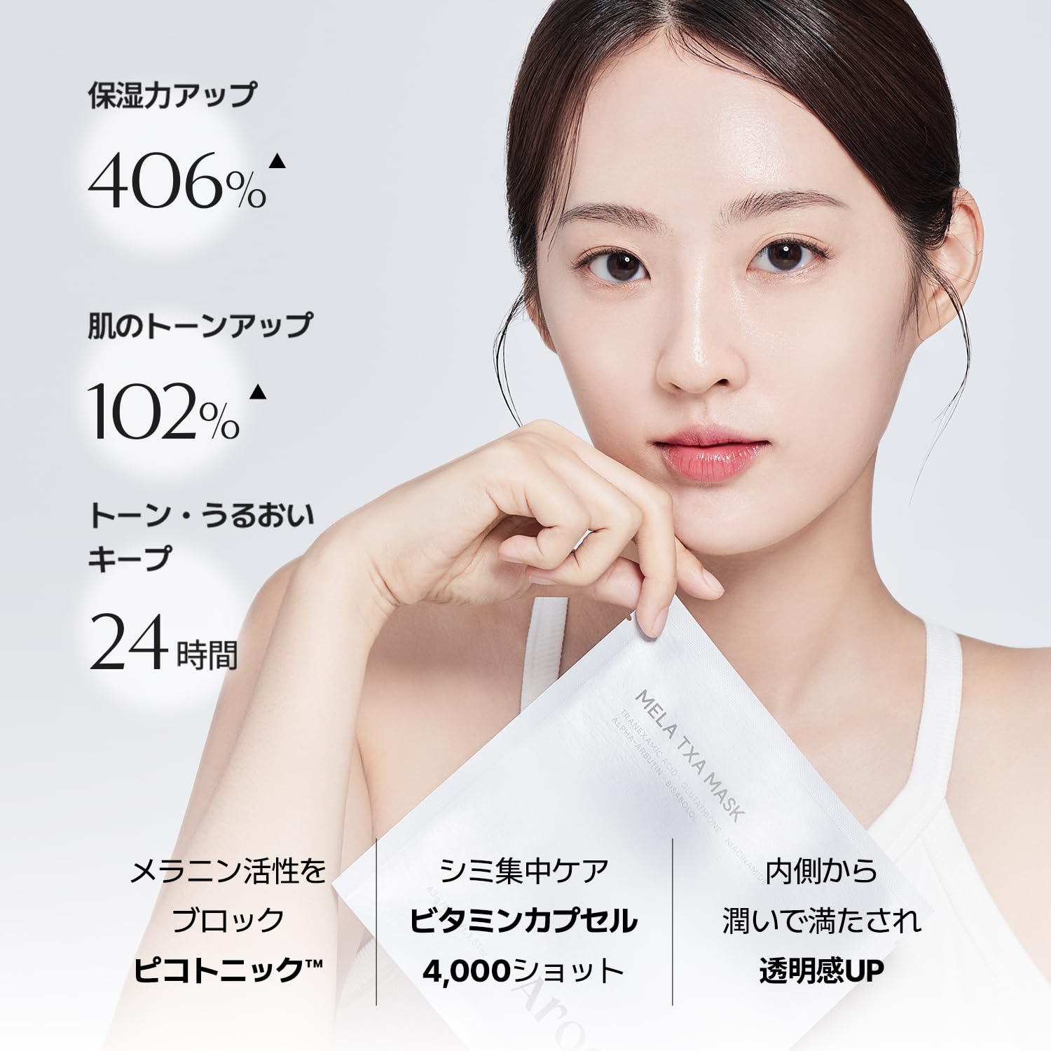 Amazon.co.jp: AROCELL(アロセル) メラTXAマスク 4枚入り フェイス