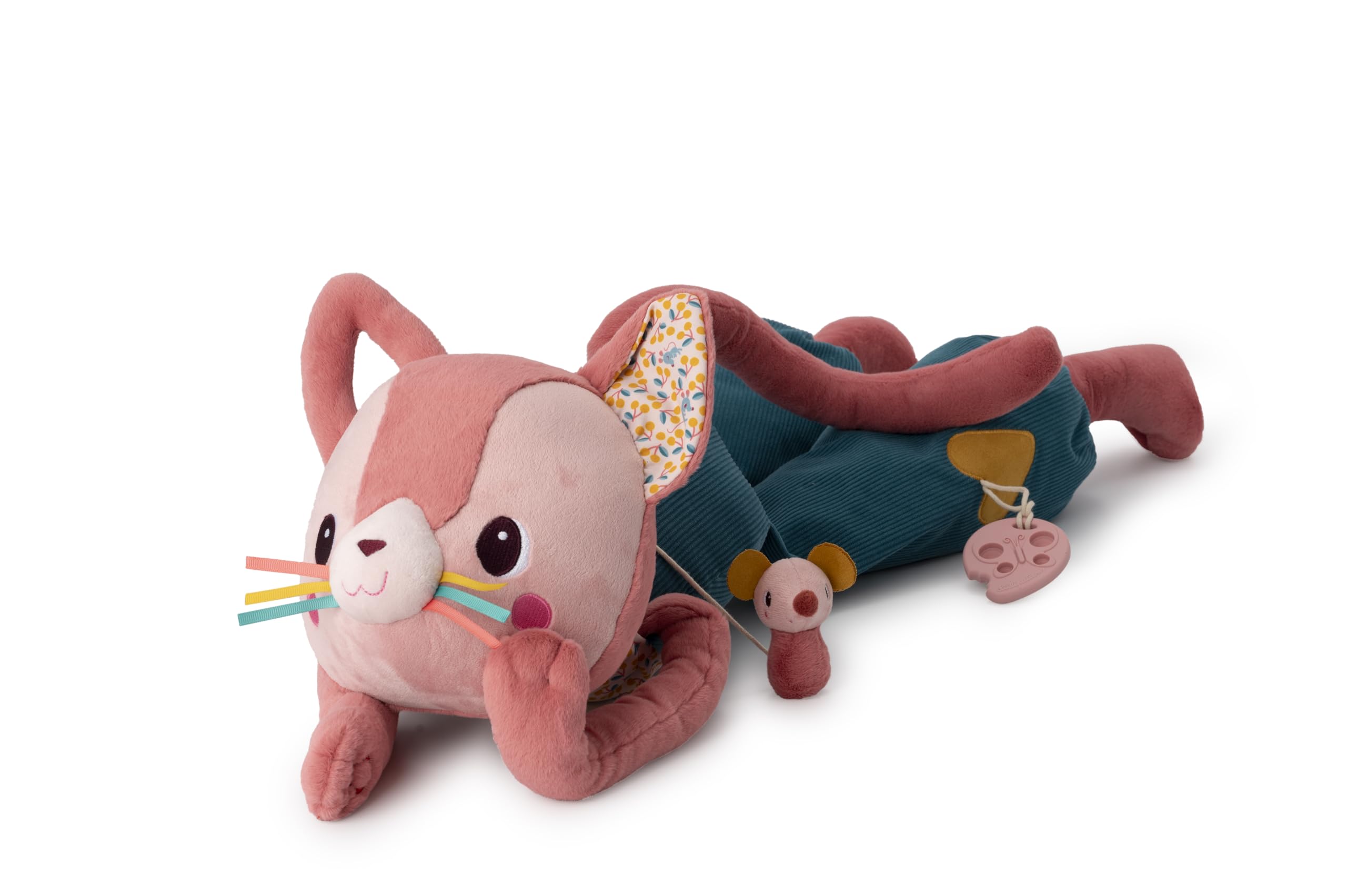 LILLIPUTIENS - Gatto di Peluche Maxi attività - Ideale per la Decorazione e Il Gioco della cameretta - Altezza 87 cm - Suoni e attività Multiple - Materiali Morbidi - 87 cm - da 6 Mesi