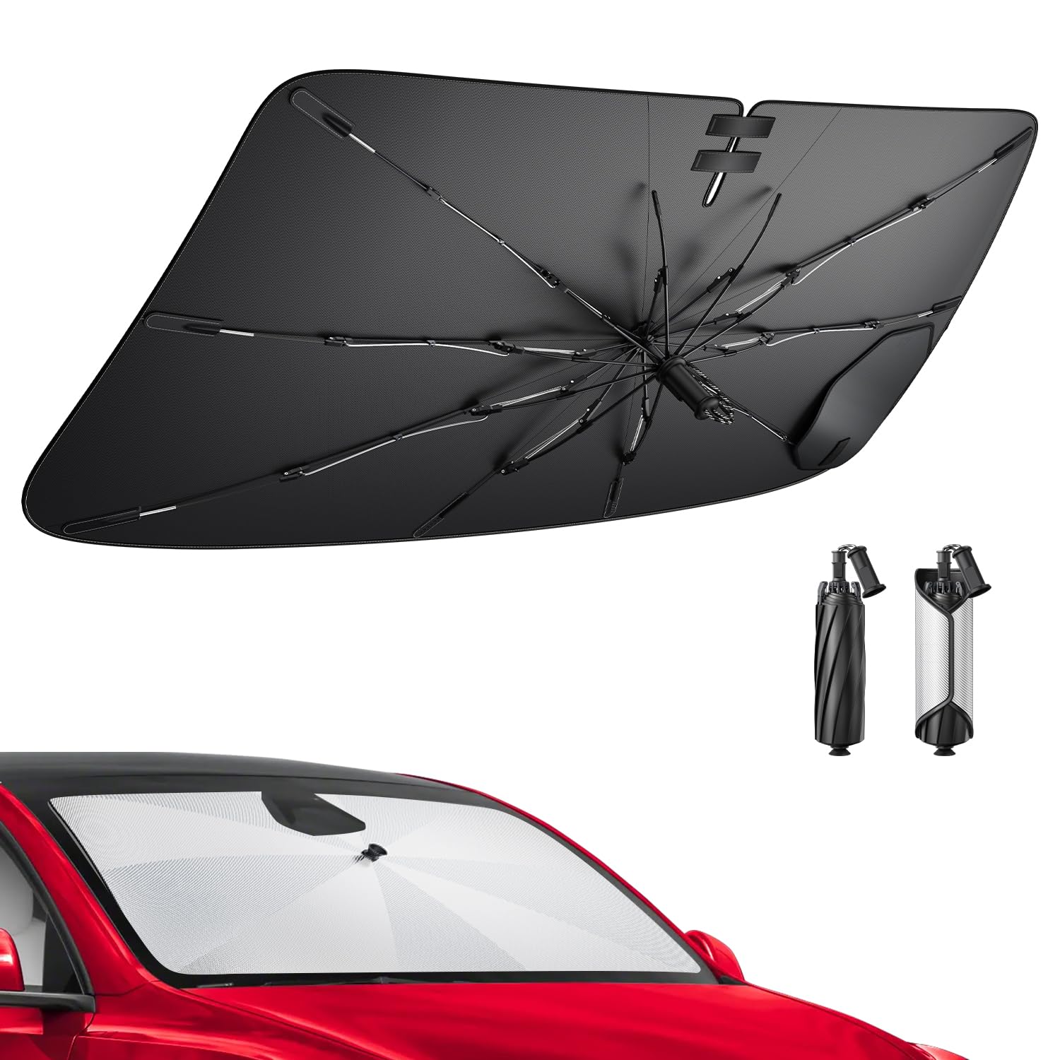 BIBIBO Tesla Model Y 2021-2024 2025, osłona przeciwsłoneczna na przednią szybę samochodu, osłona przeciwsłoneczna, akcesoria