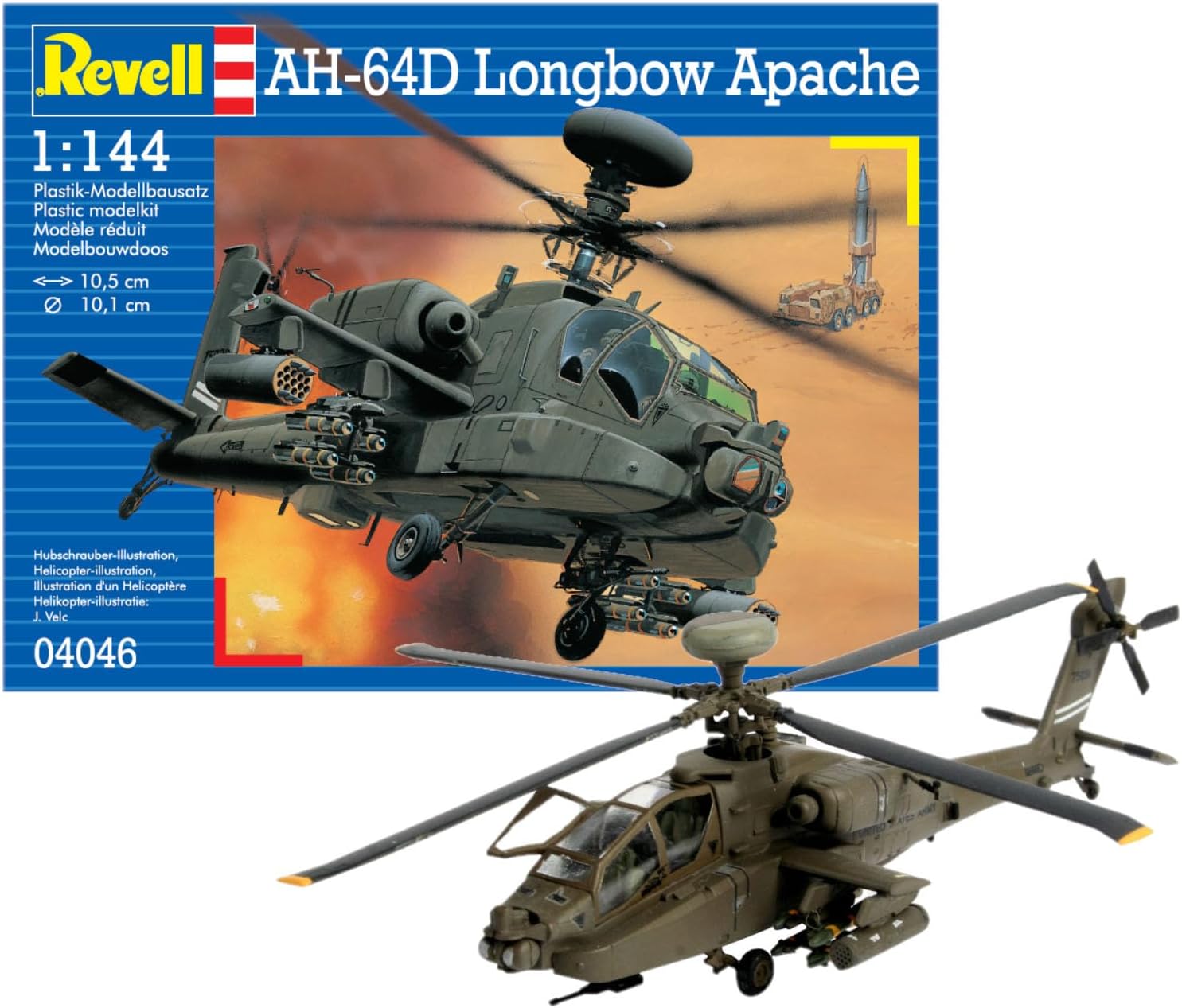 Revell - 4046 - Maquette - Ah-64D Longbow Apache - Echelle 1:144