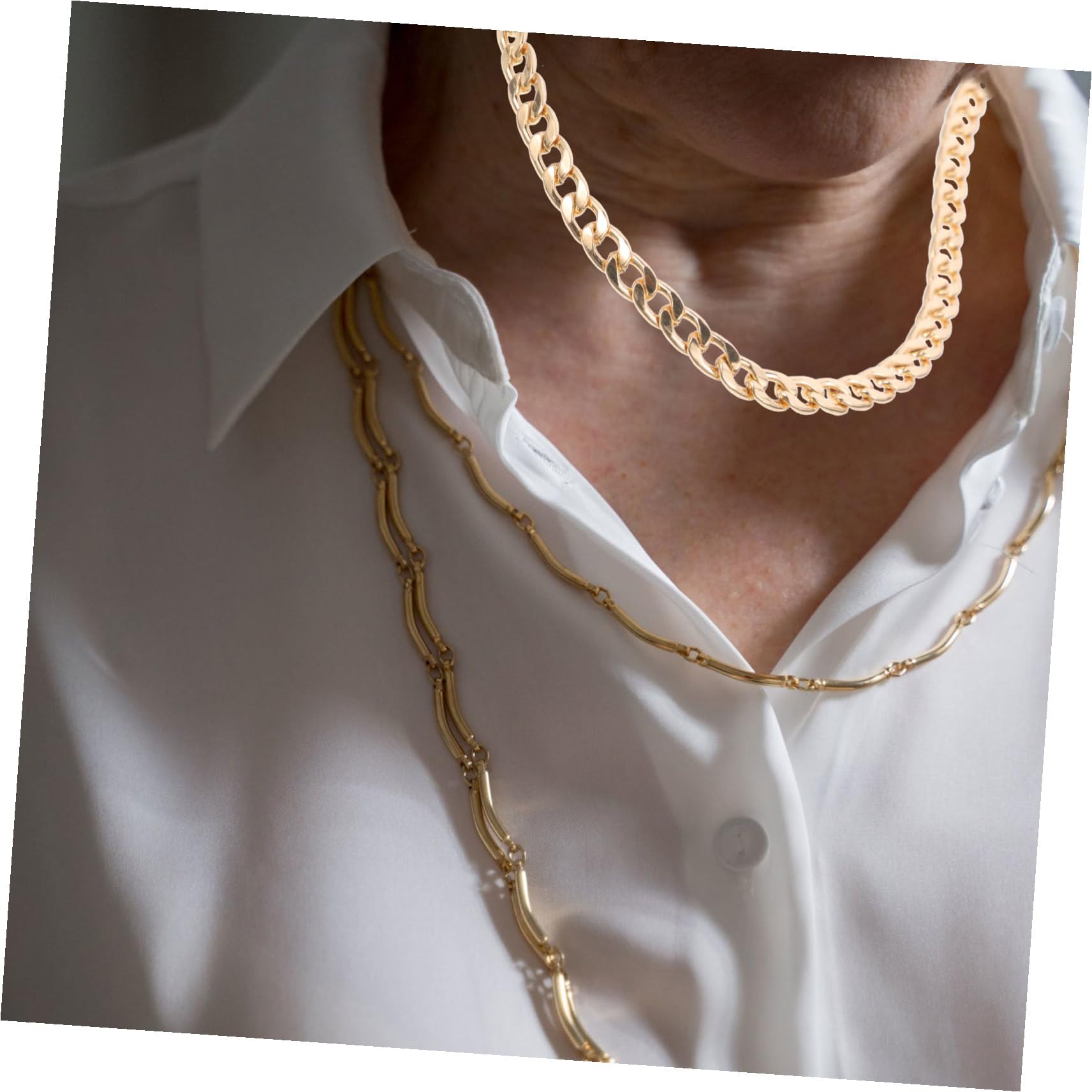 Alipis Catena Gioielli Fai da Te in Acciaio Inox, 1 Rotolo Oro | Lavorazione Diy, Forte Tenuta, Uso per Collane e Bracciali, Catena Metallica Sottile per Creazioni Handmade