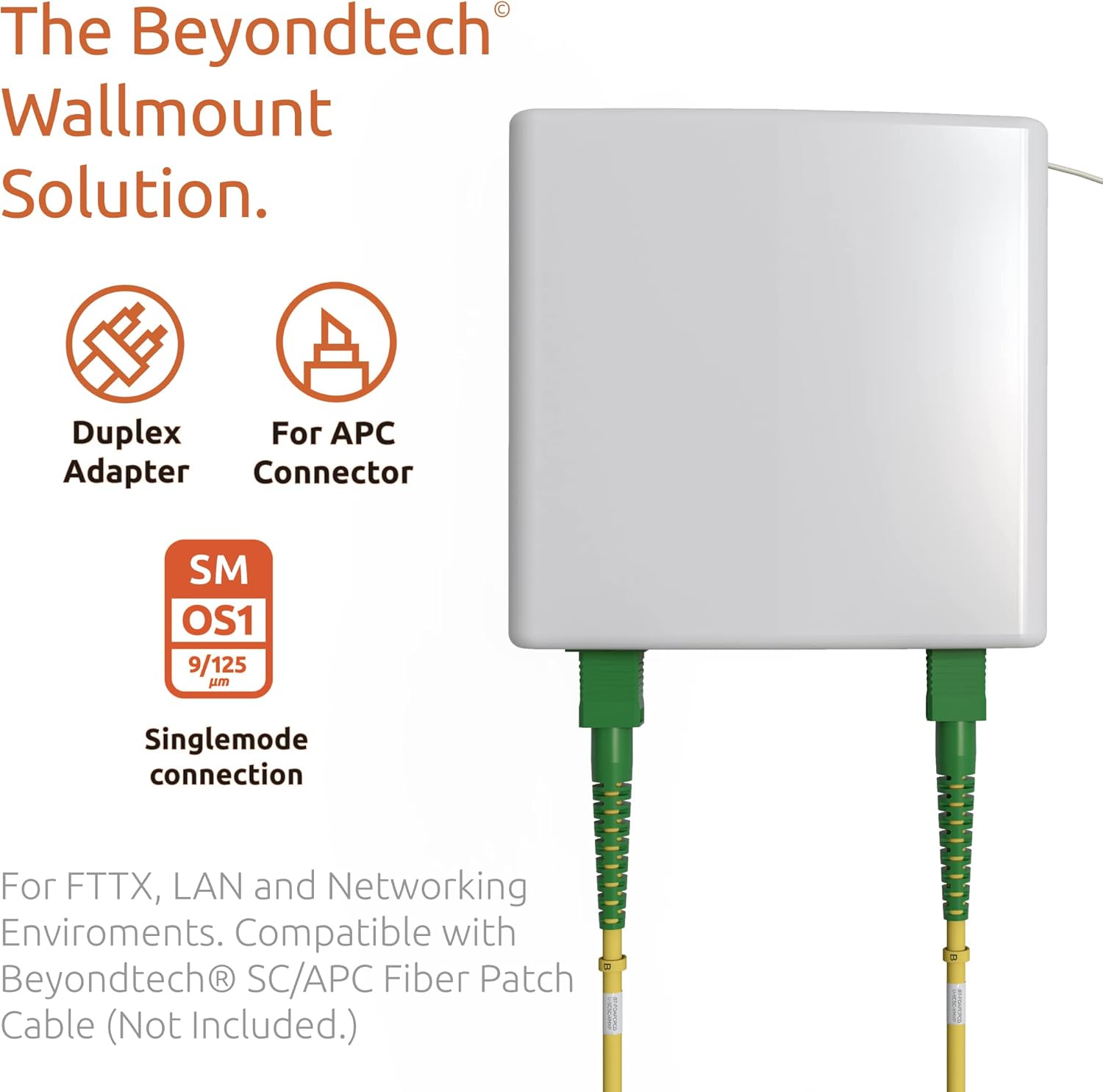 FTTH Termination Box SC/APC with SC/APC/SM G657A2 / Simplex 4.0mm - Fiber Optics 15M LSZH Pigtail